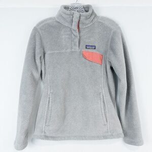 Patagonia Re-Tool Snap-T Pullover Fleece‎ Womens XS Gray Pink Gorpcore 25443
